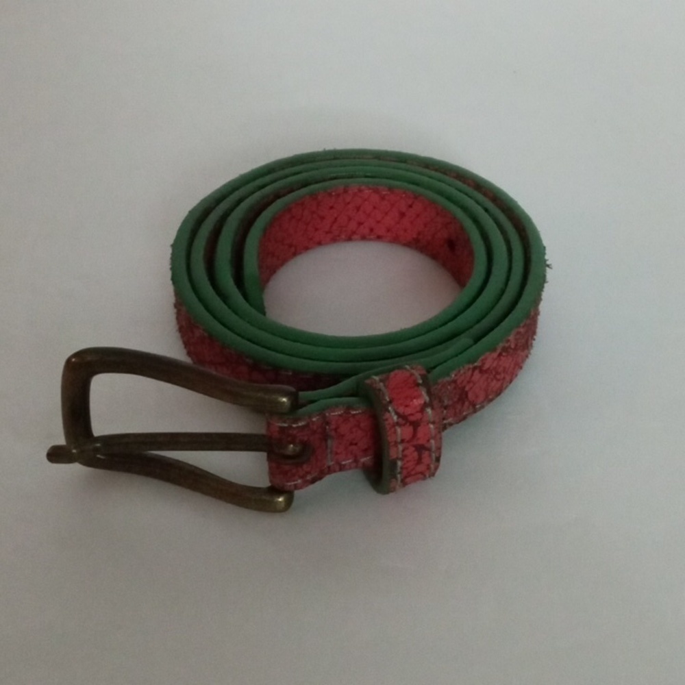 Liebeskind Berlin  Women's Cow Leather Coral & Green Preowned